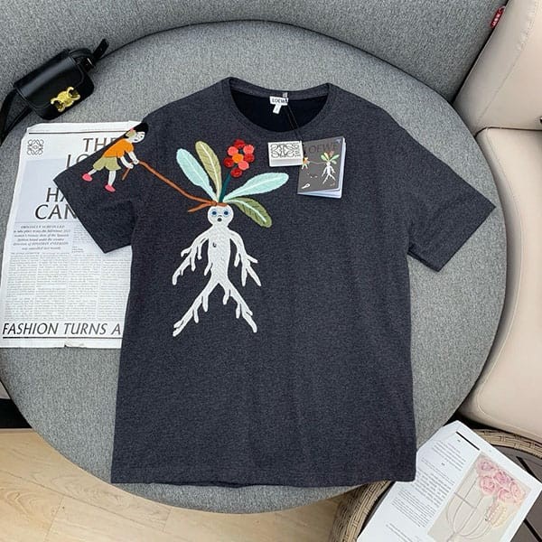 ☆超人気☆ロエベ コピー アナグラム フラワー 半袖 Tシャツ low13210